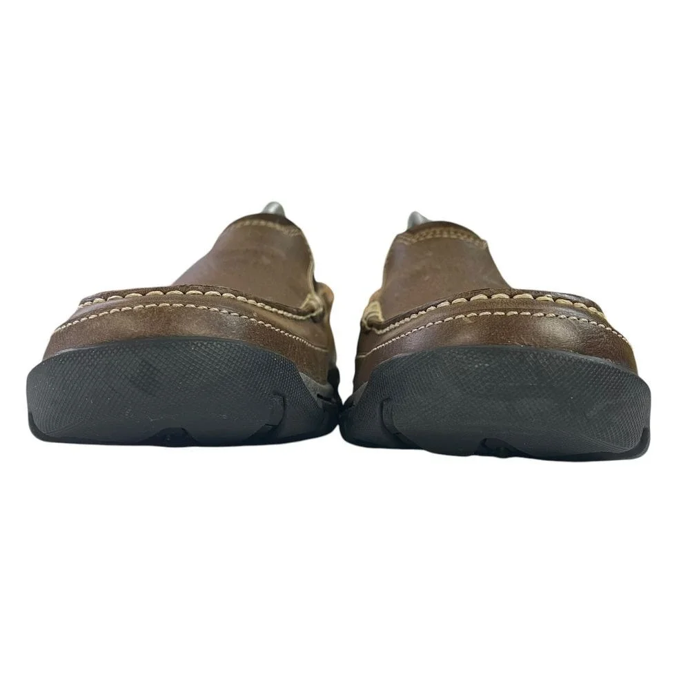 Florsheim Mens 7.5 Leather Slip On Loafers‎ Retro Dad Old School Casual Shoes